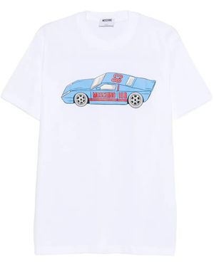 Moschino T-Shirt Mit Print - Weiß