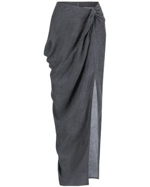 Oude Waag Asymmetric Knotted Maxi Skirt - Grey