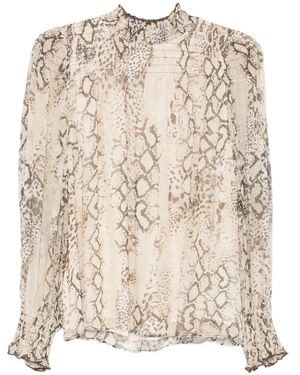 Ba&sh Shamy High-Neck Blouse - Natural