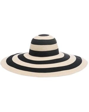 Eugenia Kim Toyo Striped Wide-Brim Sun Hat - White