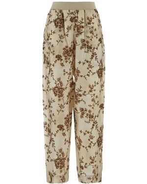 Uma Wang Floral-Print Pants - Natural