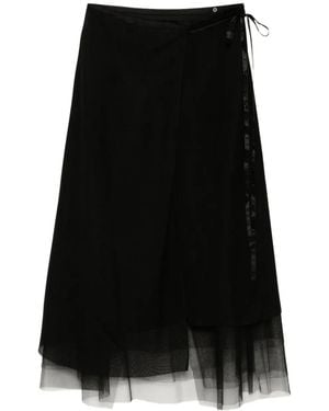 JNBY A-Mesh Mid-Rise Skirt - Black