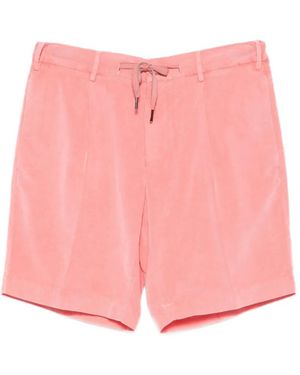 Biagio Santaniello Pleated Corduroy Shorts - Pink