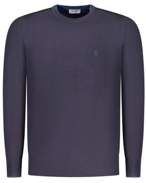 COVERI MOVING Fijngebreide Katoenen Trui - Blauw