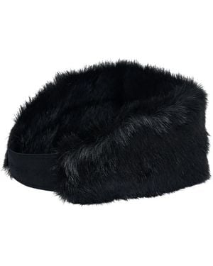 OPEN YY Faux-Fur Hairband - Black