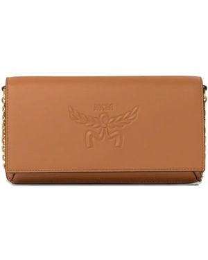MCM Schultertasche Mit Logo-Prägung - Braun