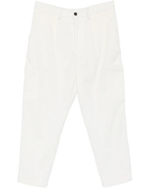 Eleventy Pleated Corduroy Pants - White