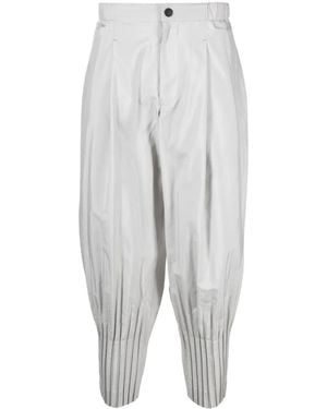 Homme Plissé Issey Miyake Pleated Tapered Pants - White