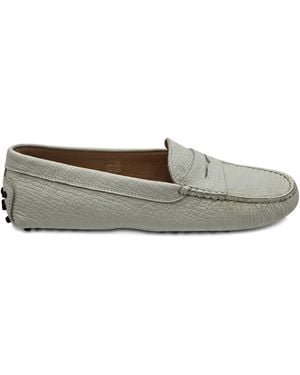 Tod's Gommini Pebbled Loafers - Grey