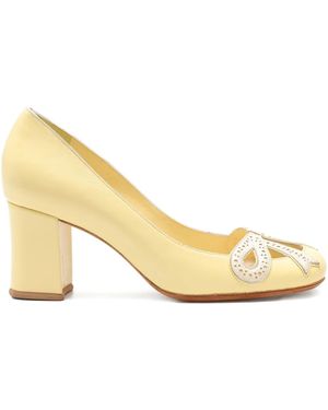 Sarah Chofakian Scarpin Audrey Cut-Out Court Shoes - Natural