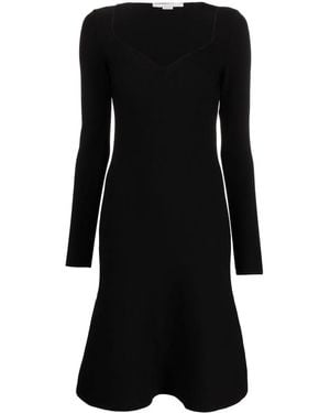 Stella McCartney Sweetheart-Neck Flared Dress - Black