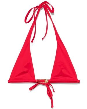Versace Safety Pin Bikini Top - Red
