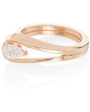 Repossi 18Kt Rose Serti Inversé Diamond Ring - Multicolour