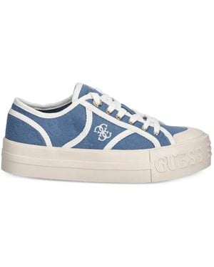 Guess Issah Piped-Trim Trainers - Blue
