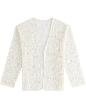 Kith Cárdigan Ethan Con Logo - Blanco