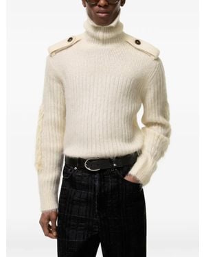 Burberry Mohair Wool Blend Sweater - White