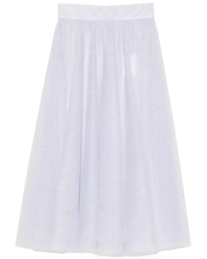 Zimmermann Falda Midi Con Capas De Tul - Blanco