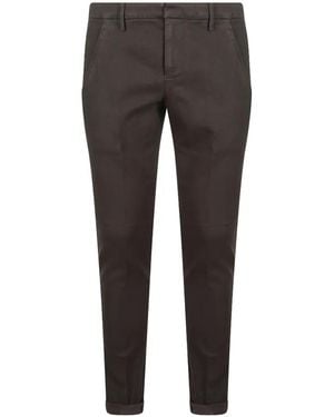 Dondup Logo-Plaque Slim-Fit Pants - Gray