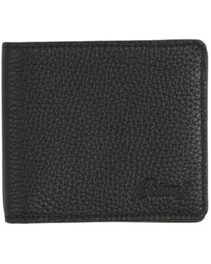 Brioni Cartera De Piel Con Estampado De Piel De Ciervo - Negro