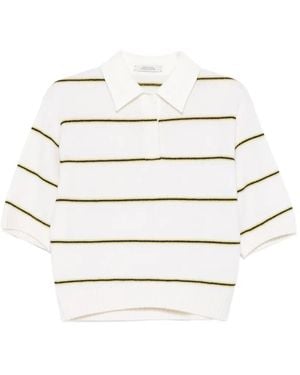 Dorothee Schumacher Polo Sporty Statement À Rayures - White