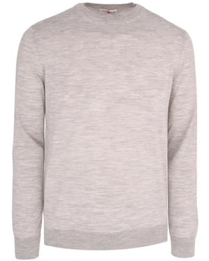 Luciano Barbera Marl-Effect Wool Jumper - Natural