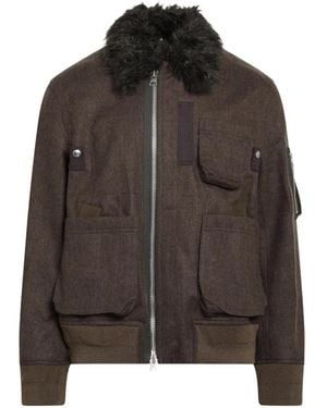 Sacai Semiton Bomber Jacket - Brown