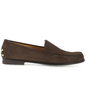 Tod's Stud-Embellished Suede Loafers - Brown