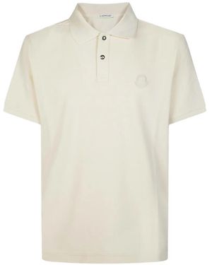 Moncler Logo-Patch Polo Shirt - White