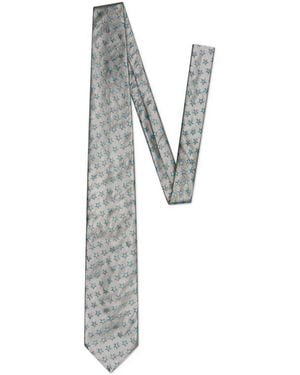 DSquared² Patterned-Jacquard Tie - White
