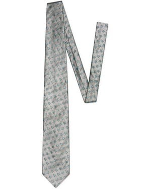 DSquared² Patterned-Jacquard Tie - White