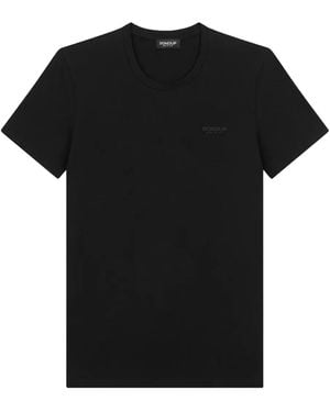 Dondup Embroidered-Logo Crew-Neck T-Shirt - Black