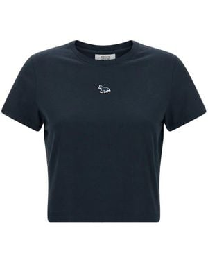 Maison Kitsuné Baby Embroidered Patch T-Shirt - Blue
