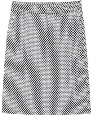 Betty Barclay Geometric-Print Pencil Mini Skirt - Grey