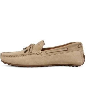 Hackett Mocassins En Daim À Lacets - Blanc