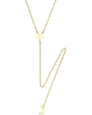 Elle Macpherson Star Moon Pendant Necklace - Metallic