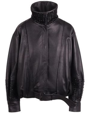 S.W.O.R.D Bead-Embellished Belted Jacket - Black