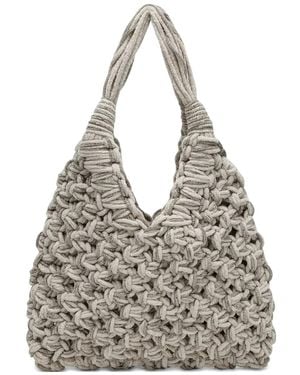 HIBOURAMA Vannifique Crystal-Embellished Velvet Tote Bag - Gray