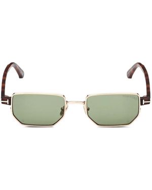 Tom Ford Geometric-Frame Sunglasses - Green