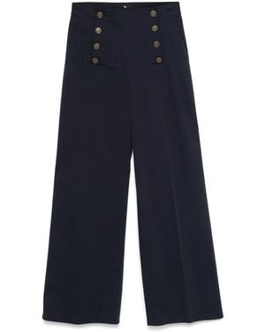 Etro Pegaso-Buttons Trousers - Blue