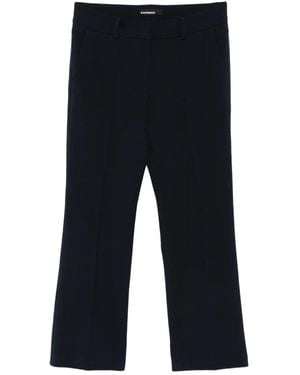 Cambio Pleated Belt-Loops Trousers - Blue