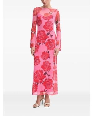 Never Fully Dressed Floral Long-Sleeve Maxi Dress - Pink