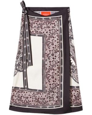 La DoubleJ Silk Pareo Skirt - Grey