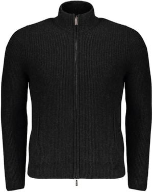 Moorer Cardigan Ares-Cah À Col Roulé - Black