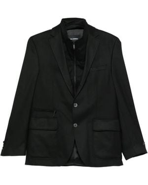 KARL LAGERFELD Single-Breasted Blazer - Black