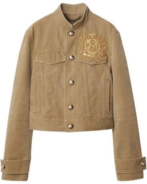 Burberry B クレスト ジャケット - ナチュラル