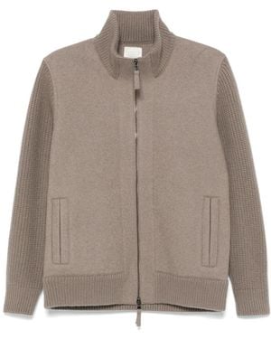 lunaria cashmere Jacke Mit Kontrasteinsätzen - Braun