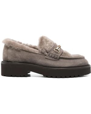 Doucal's Horsebit-Detail Loafers - Grey