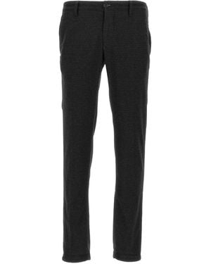Incotex Patterned Pants - Black