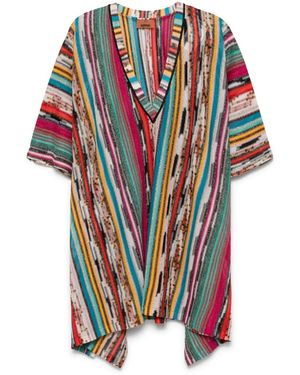 Missoni ストライプ ビーチカバーアップ - レッド