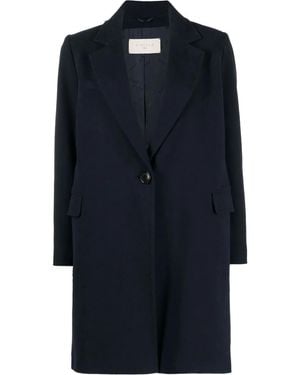 Circolo 1901 Buttoned-Up Single-Breasted Coat - Blue